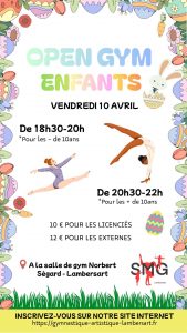 Open Gym Enfants – 10 avril 2026
